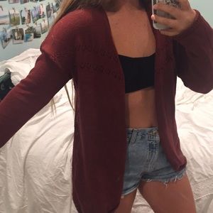 Element Maroon oversized cardigan!